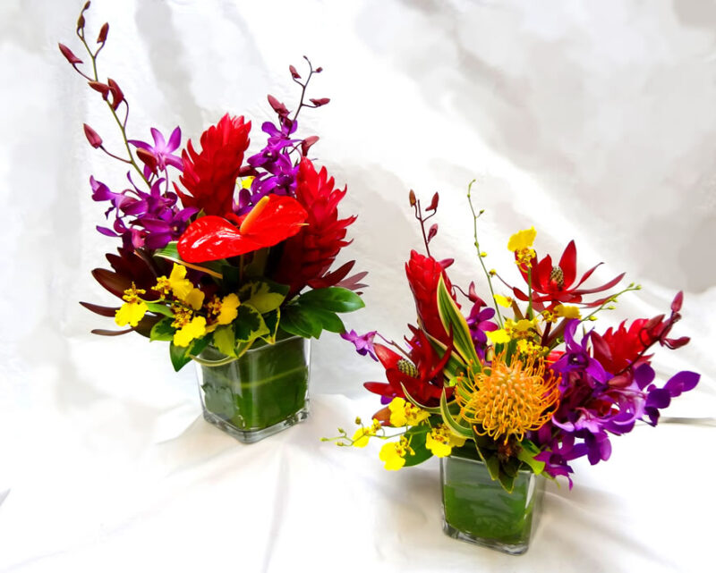 Hawaiian Style Tropical Centerpiece