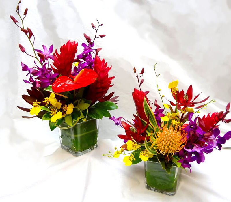 Hawaiian Style Tropical Centerpiece