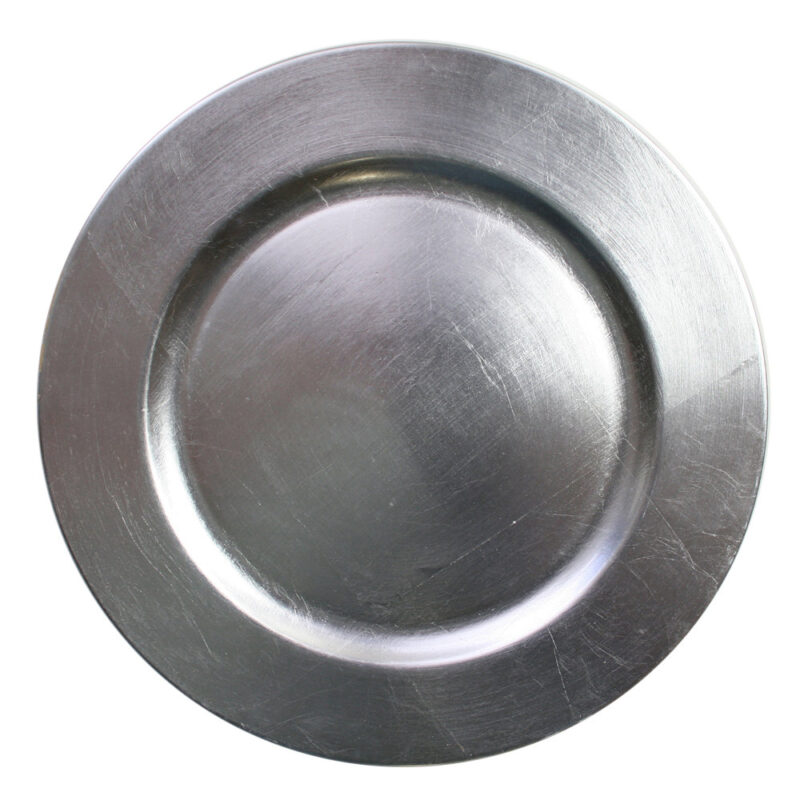 Round Silver Charger Plate