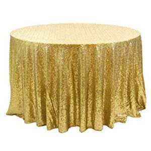 Gold Sequin Round Tablecloth