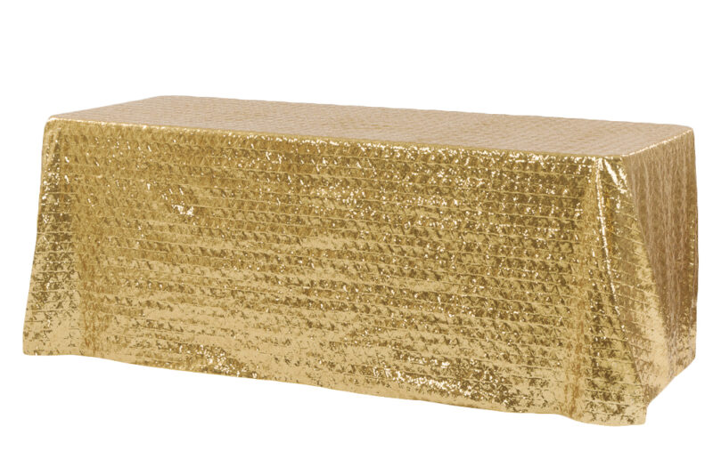 Gold Sequin Rectangular Tablecloth