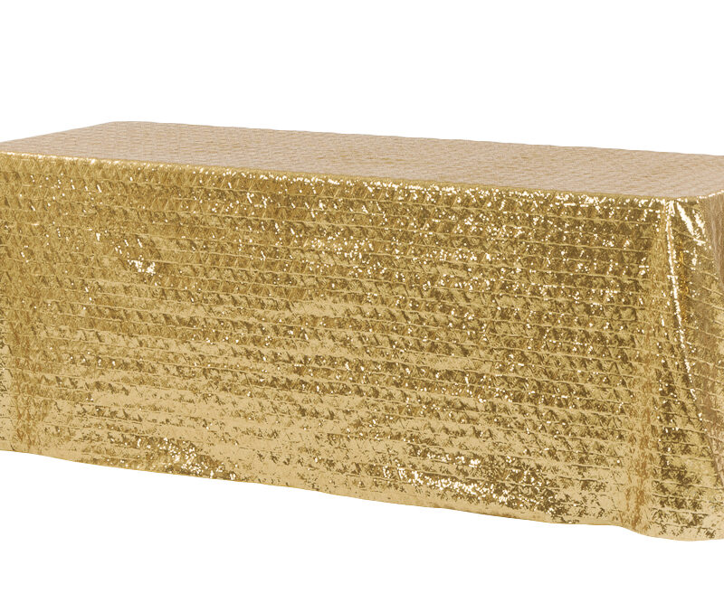 Gold Sequin Rectangular Tablecloth