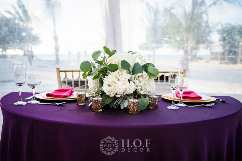 White Hydrangea Centerpiece