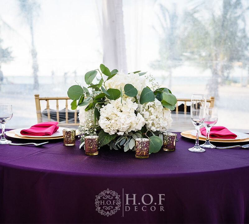 White Hydrangea Centerpiece
