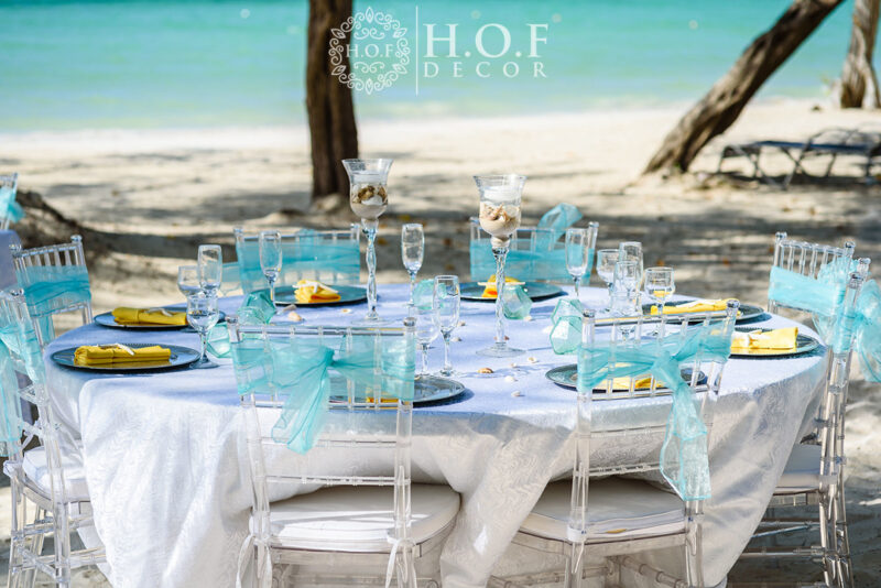 Turquoise Sheer Tie Backs - Image 3