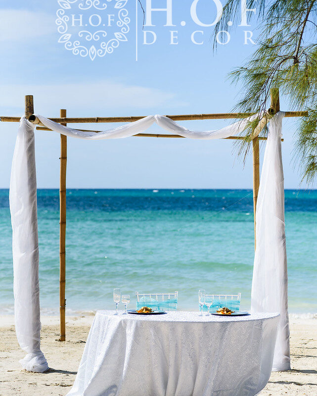 Bamboo Arch with Basic Draping